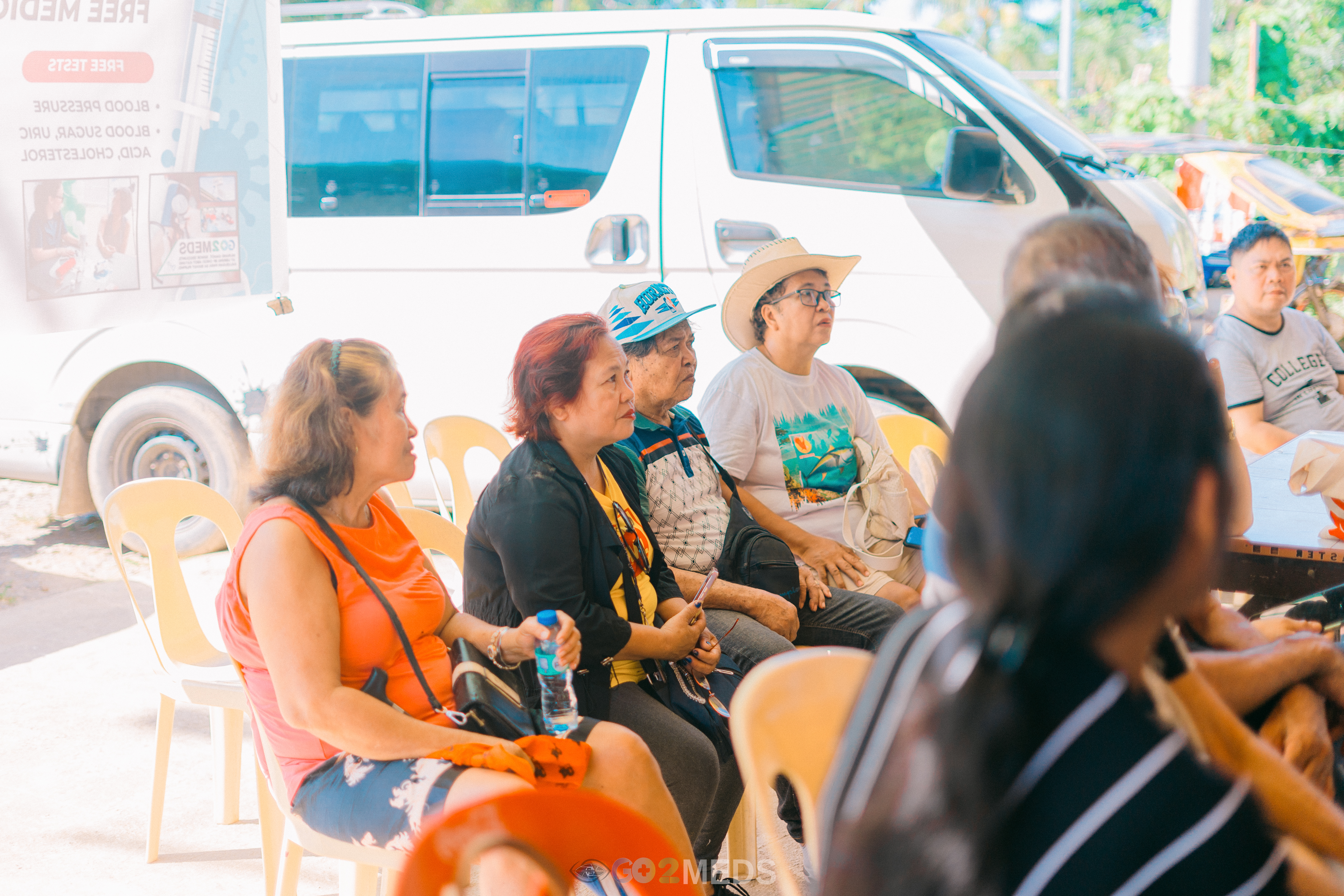 Doctors and pharmacists conducting medical check-ups during mission
